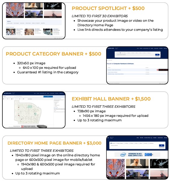 Booth Profile Opportunities