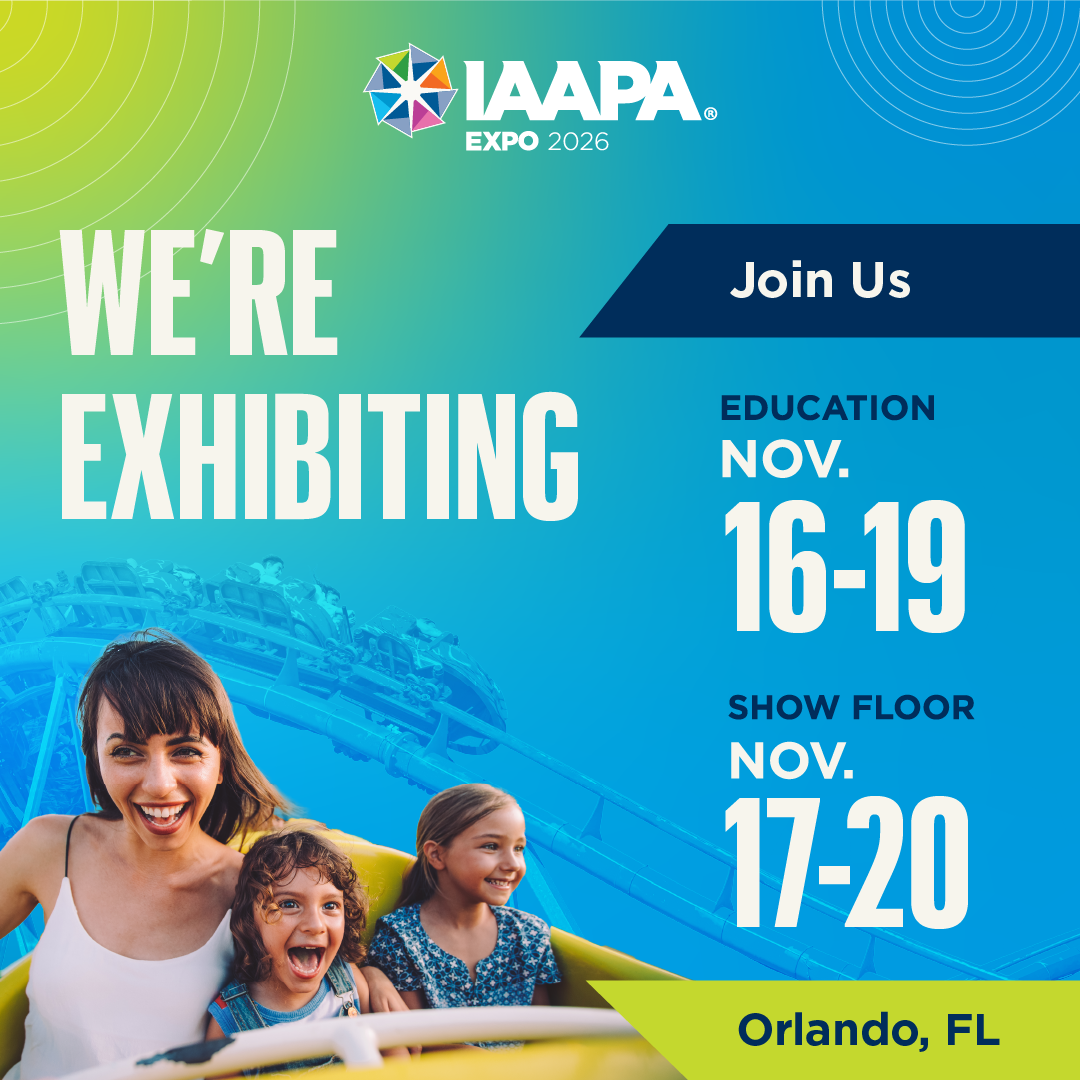 IAAPA Expo 2026 We're Exhibiting Graphic 1080x1080