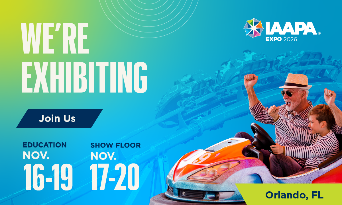 IAAPA Expo 2026 We're Exhibiting Graphic 1200x720
