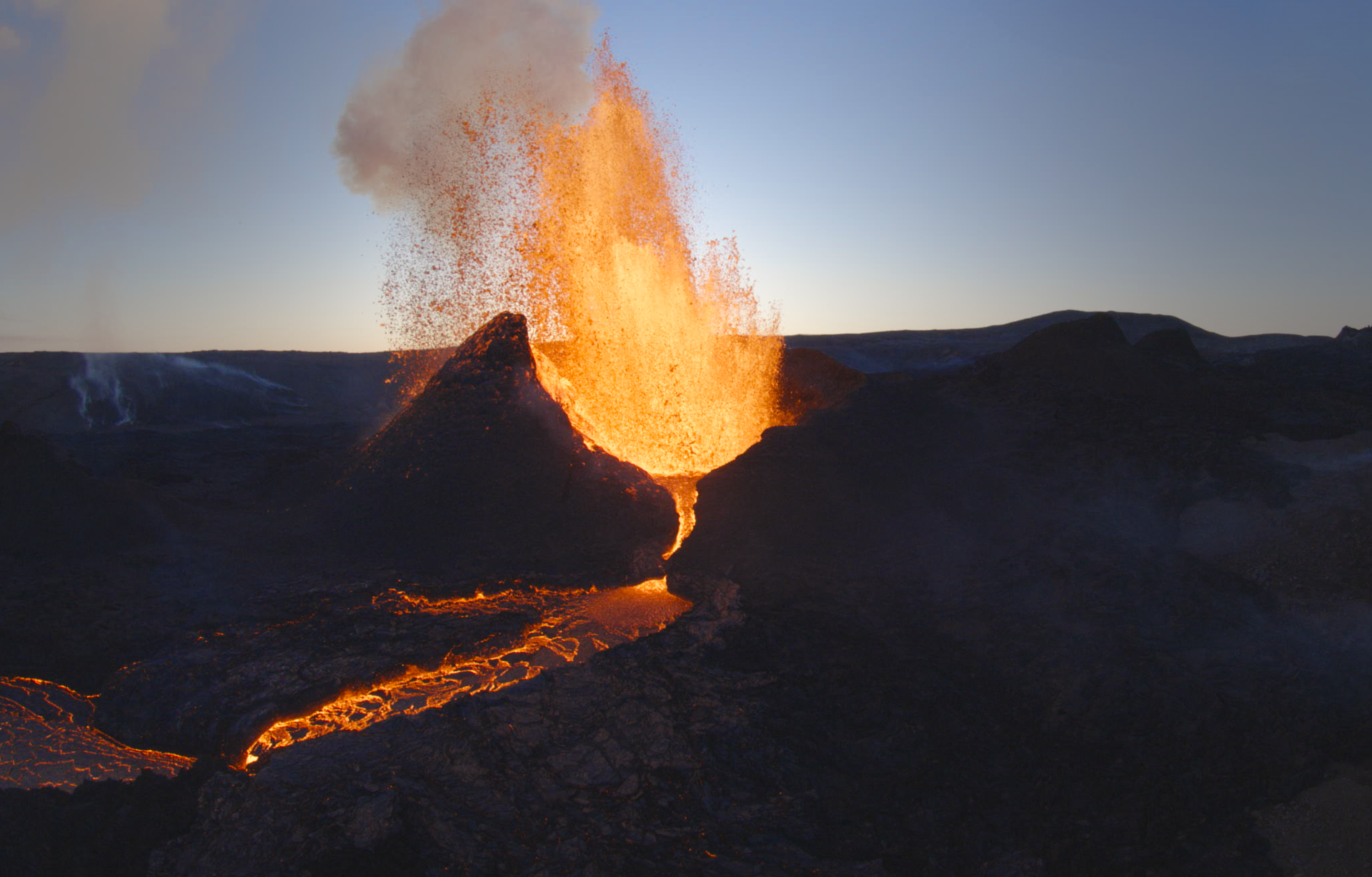 A Volcano erupts somewhere on Earth in this photo provided by SeaWorld Orlando.