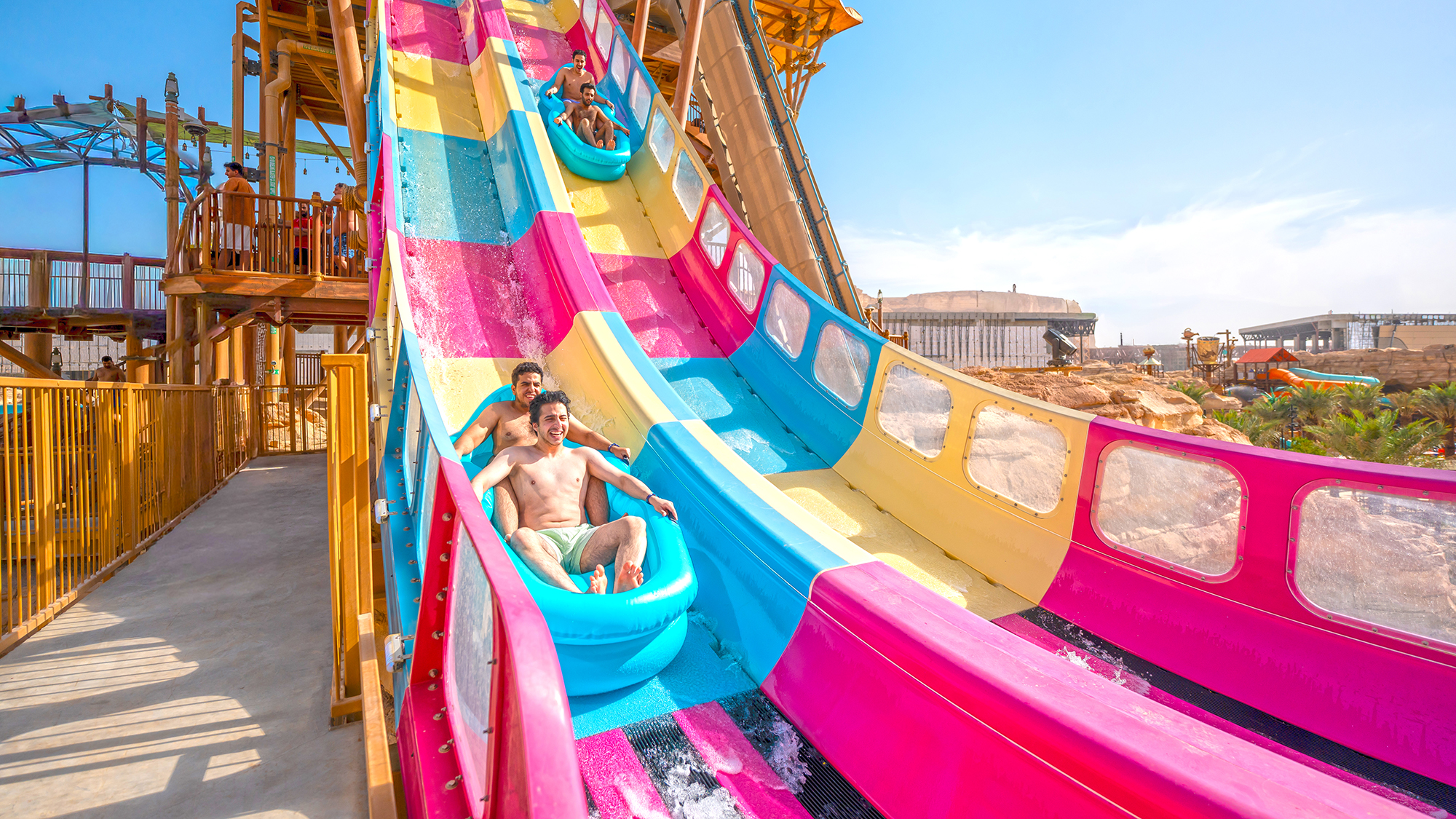 Rattler Tailspin Master Blaster Fusion Aquarabia Qiddiya City Riyadh Saudi Arabia