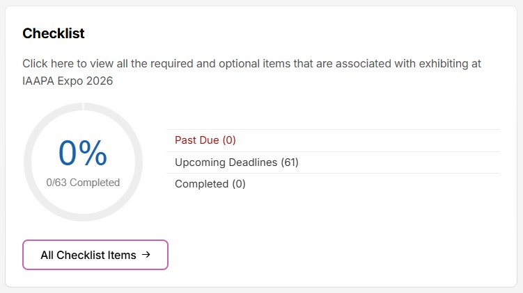 MYS Checklist Widget