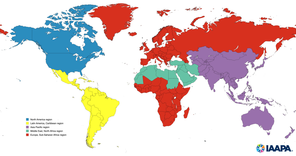 IAAPA Regional World Map