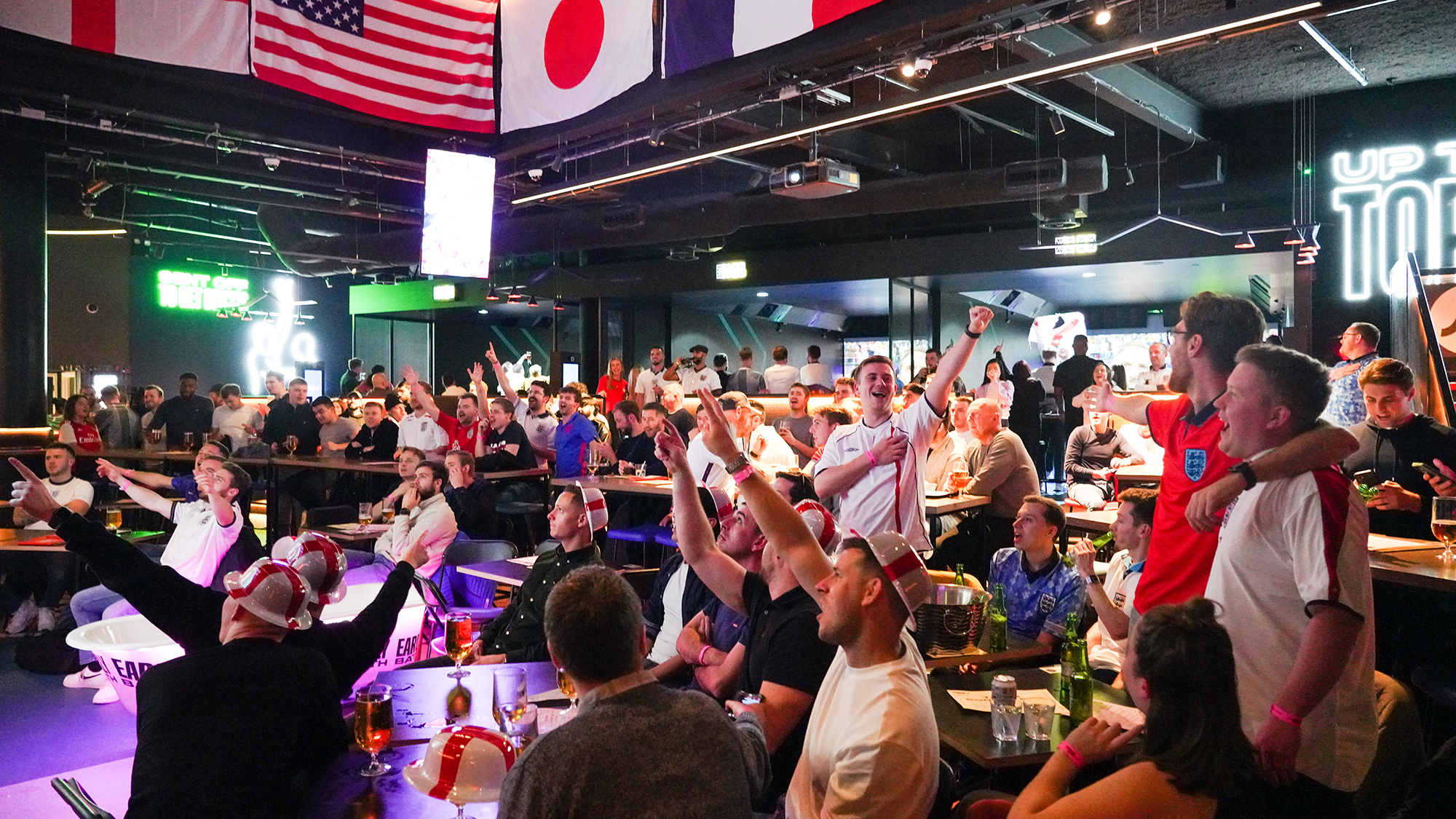 TOCA Social England versus USA Crowd