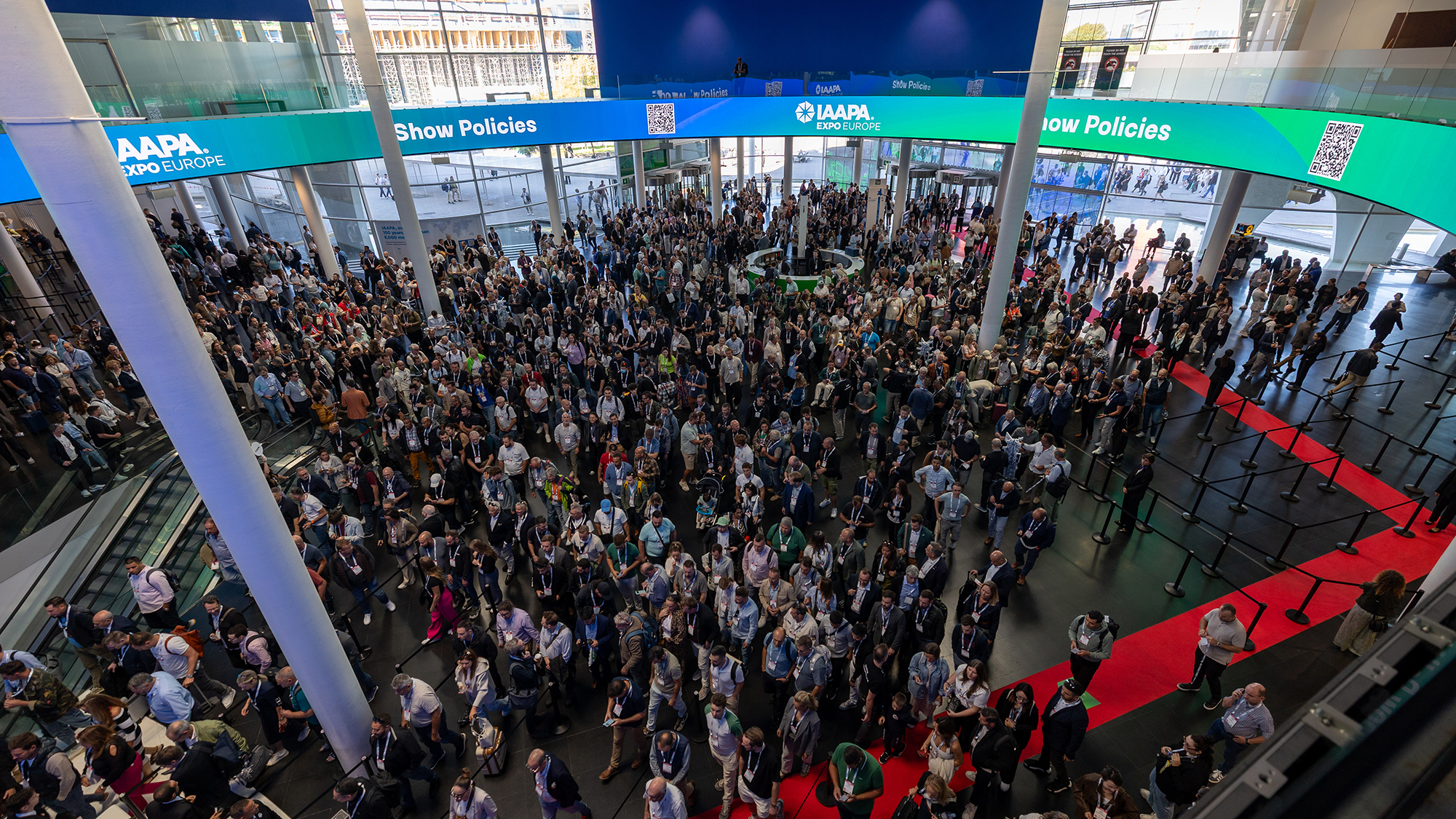 IAAPA Expo Europe 2025 Attendees Lobby Aerial