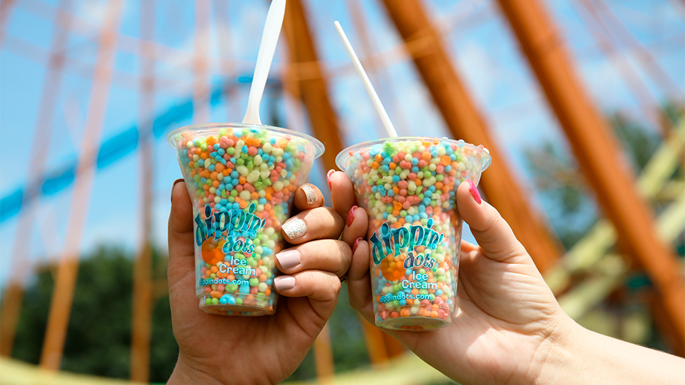 Dippin Dots in large cups