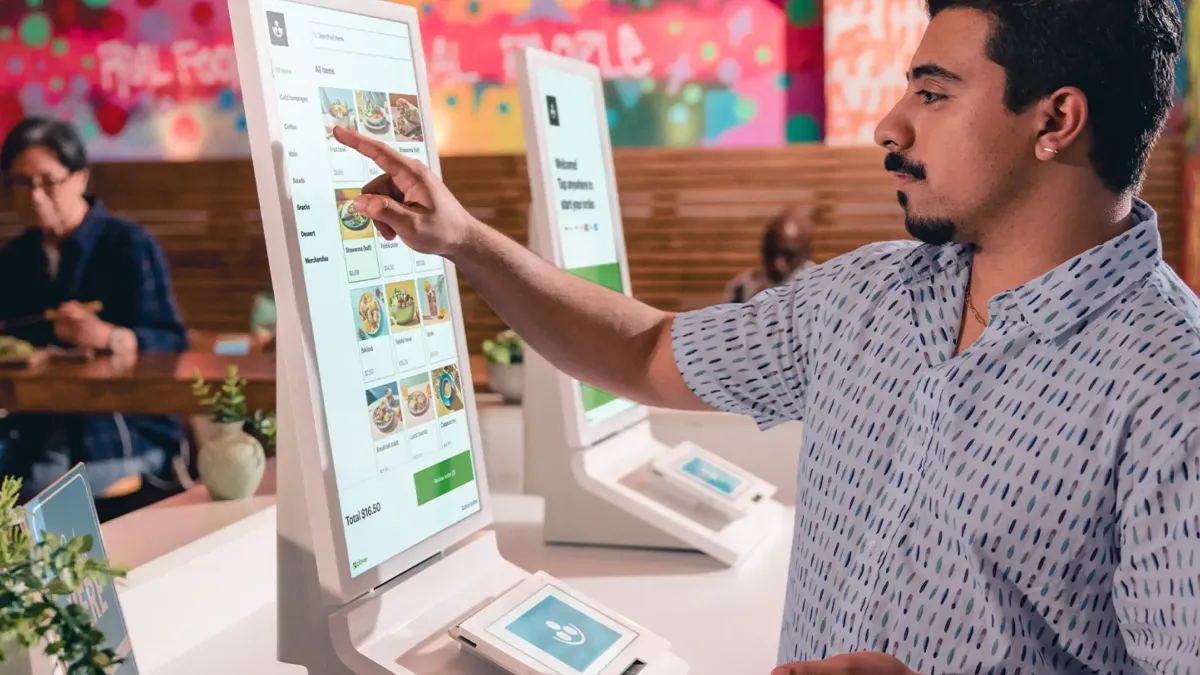 Kiosk in restaurant