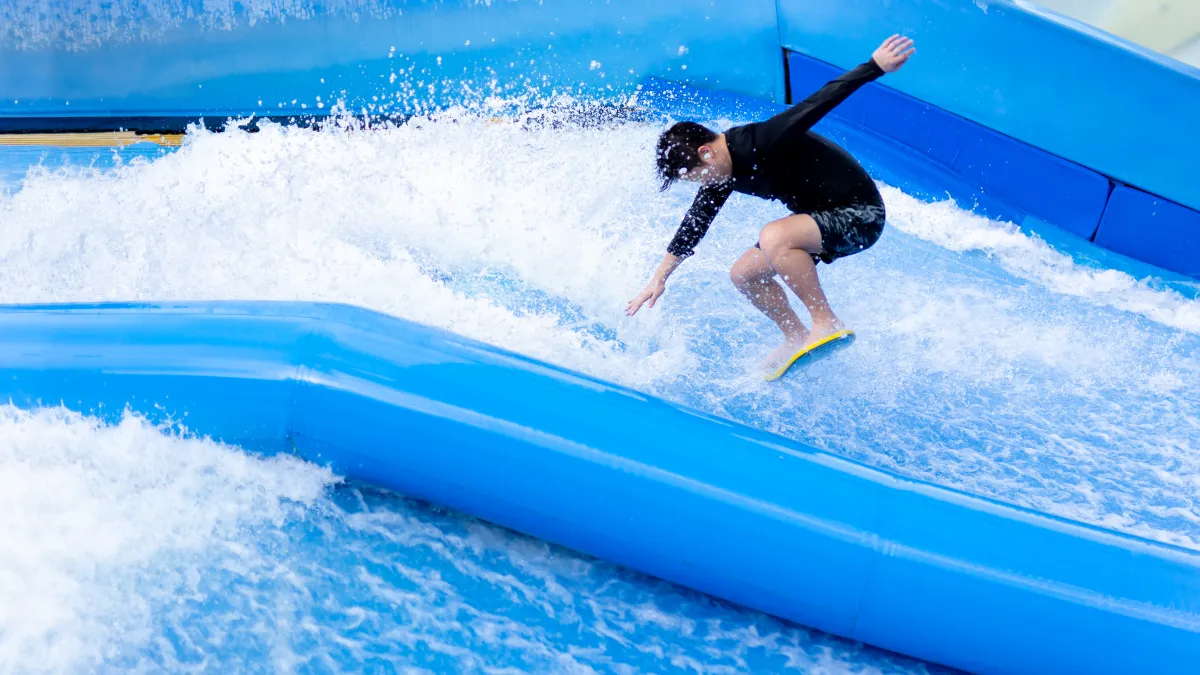 Surf Park with man surfing