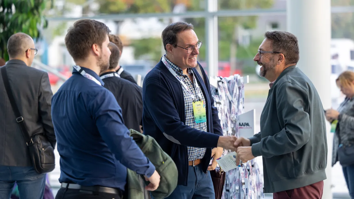 Expo attendees networking