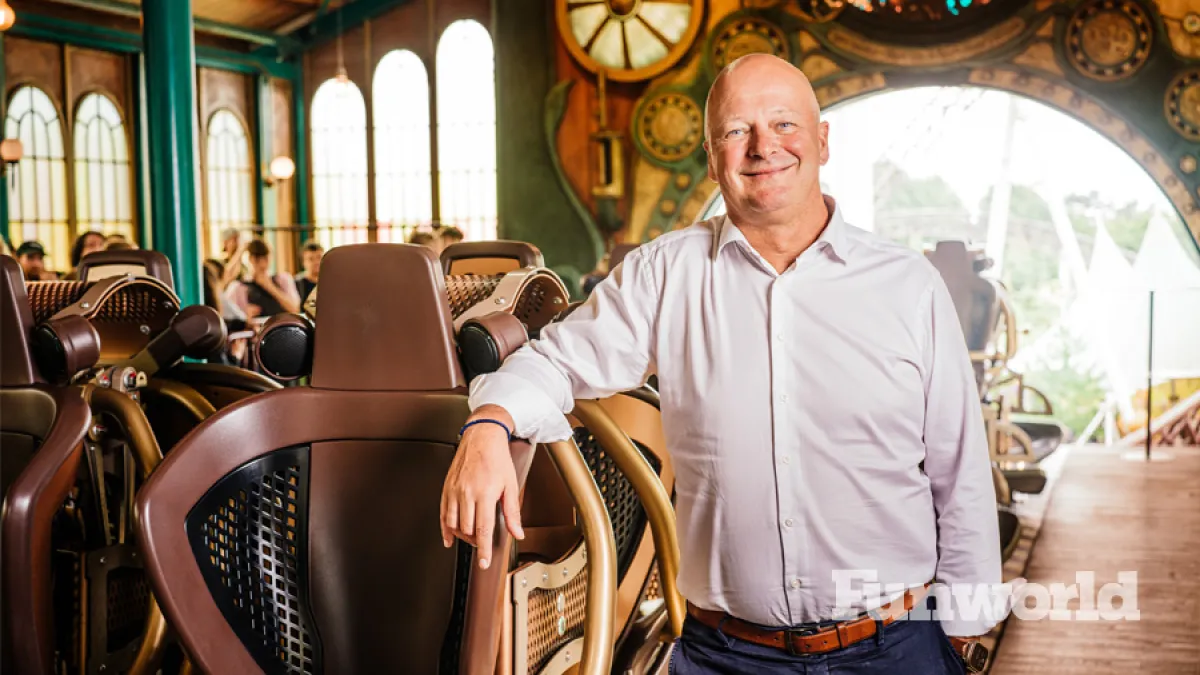 carl lenaerts plopsa group CEO roller coaster train