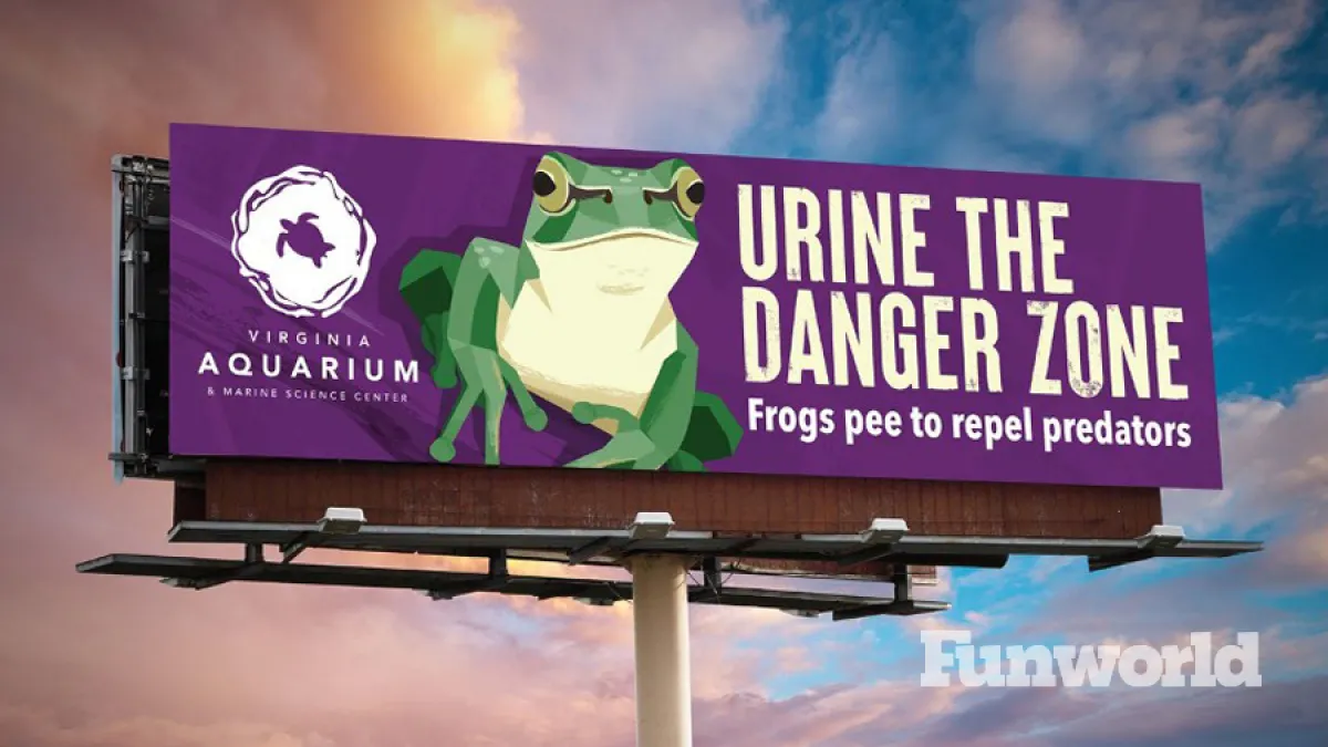 virginia aquarium frog billboard