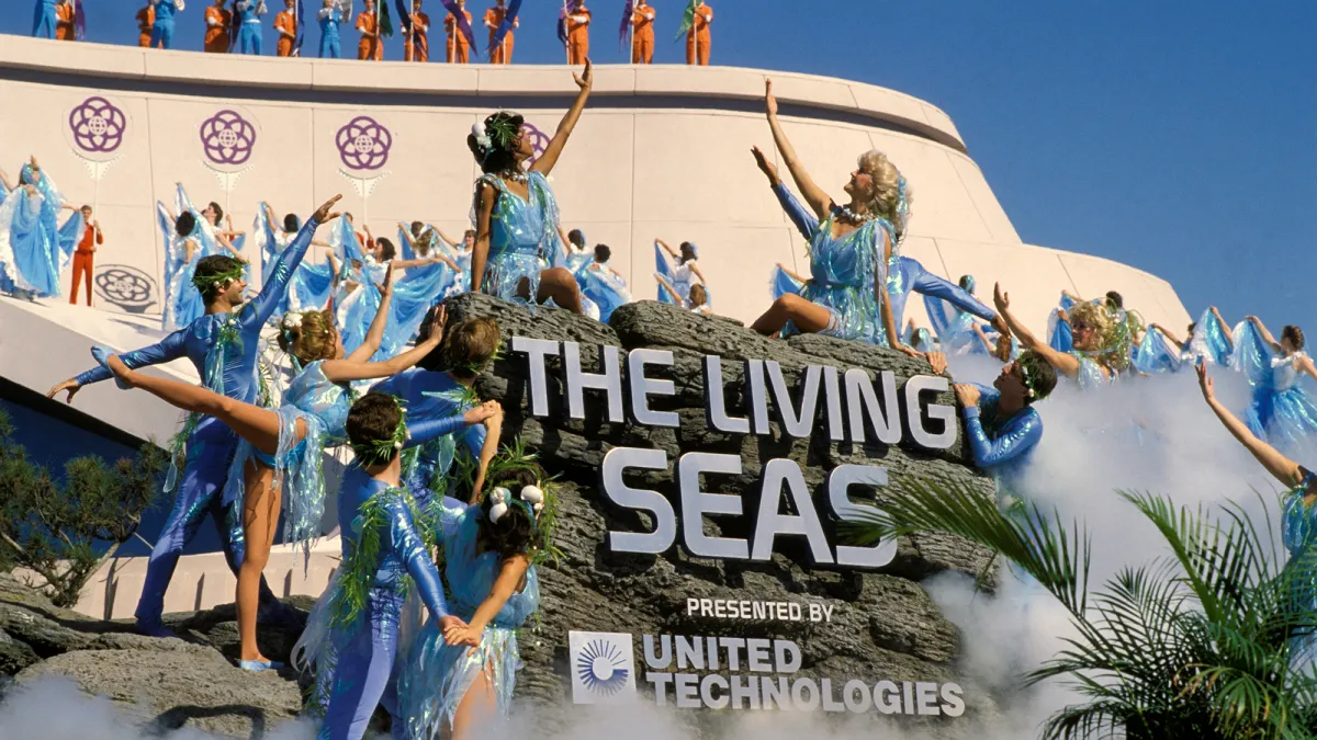 The opening ceremony of The Living Seas at Epcot in 1986