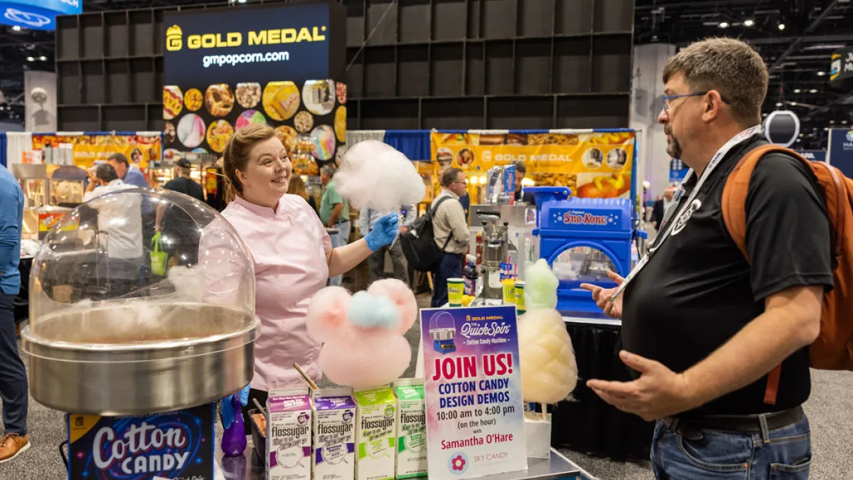 Cotton candy stand from expo floor