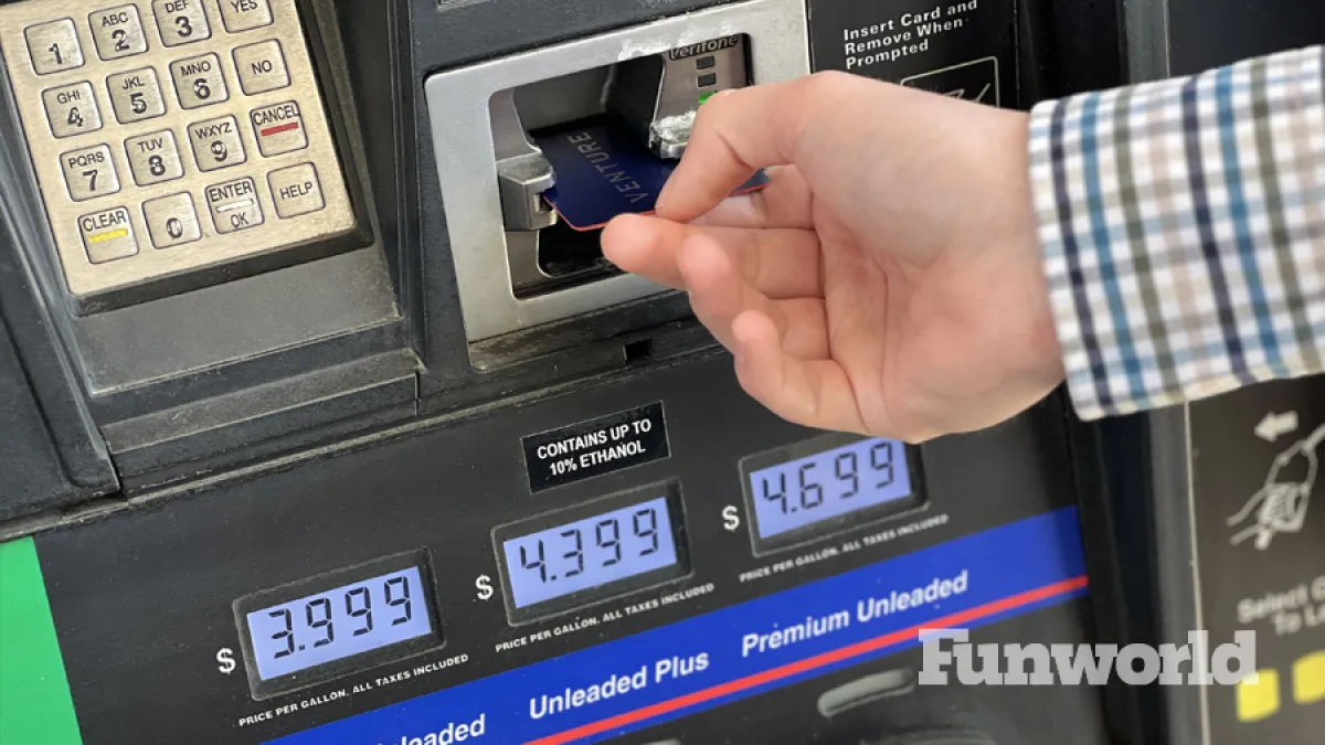 credit card in gas pump 