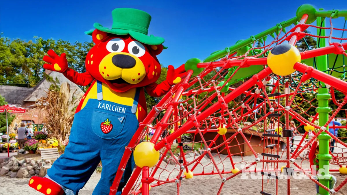 karls karlchen klettererdbeere park mascot