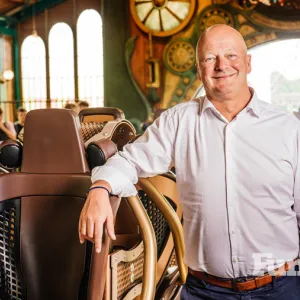 carl lenaerts plopsa group CEO roller coaster train