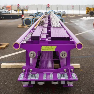 A vertical perspective of Six Flags Great Adventure's new roller coaster track. 
