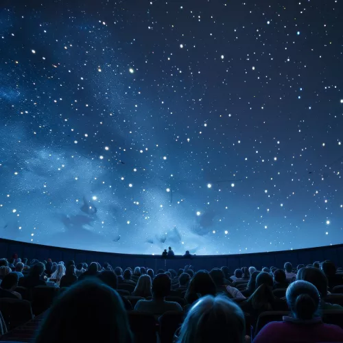 Planetarium Show with starry night sky