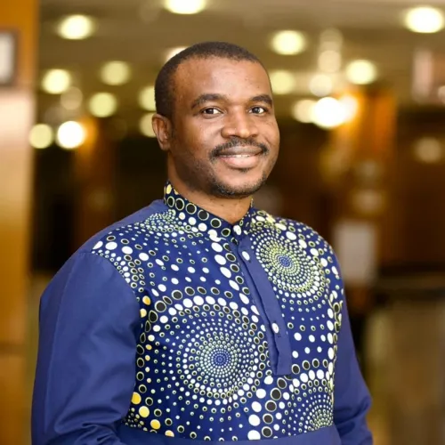 Photo of Victor Manavhela smiling to camera