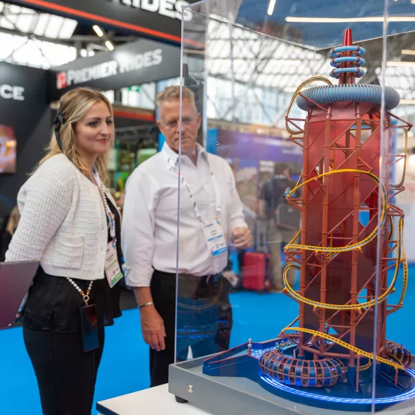 IAAPA Expo Water Slide Booth Attendees