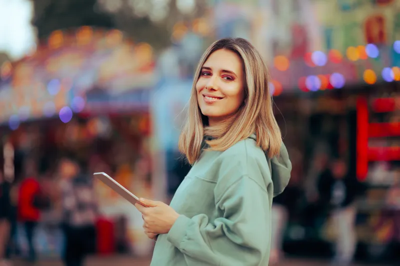 Woman in a street