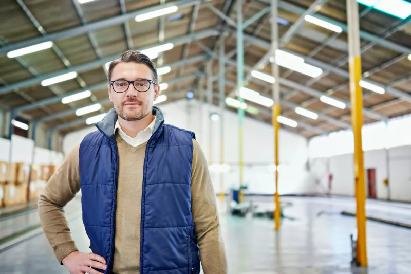 Manufacturer Staff in a warehouse