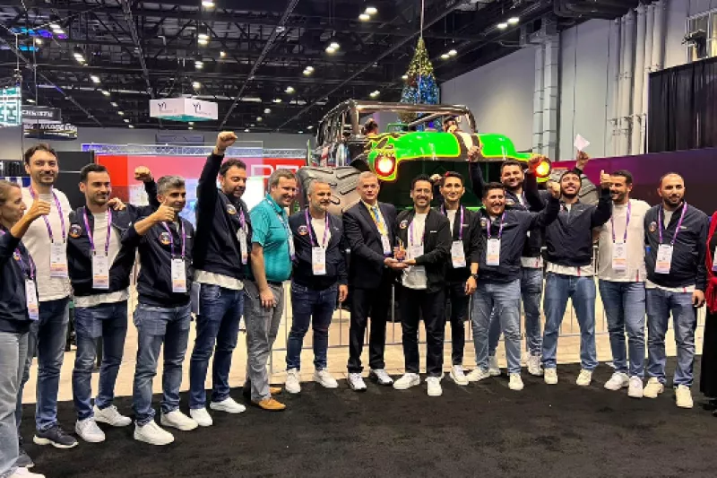 Dof Robotics team celebrating brass ring award