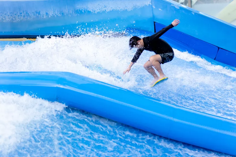 Surf Park with man surfing