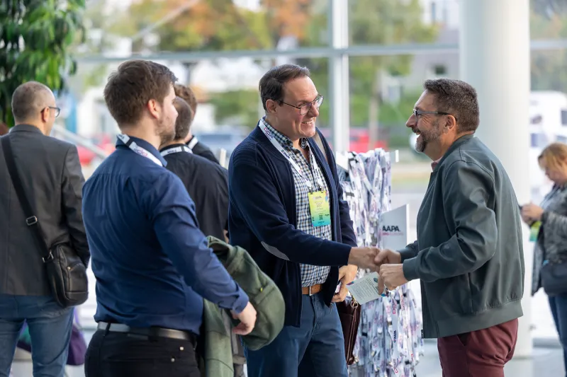 Expo attendees networking