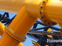 kennywood steel curtain roller coaster new support column