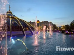 universal epic universe celestial park carousel at twilight