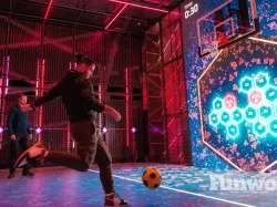 glow court game on norwegian cruise line soccer