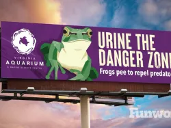 virginia aquarium frog billboard