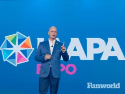 Person on IAAPA Stage