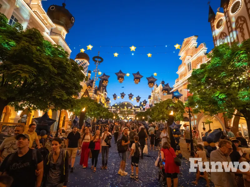 europa-park summer night party evening 