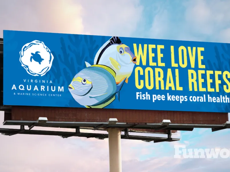 virginia aquarium coral billboard