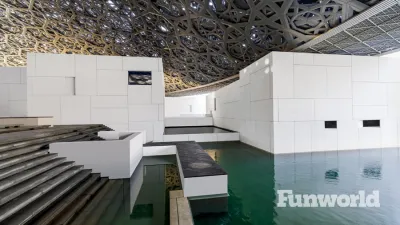 lourve abu dhabi reflective pool