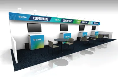 Turnkey Booth Package 10x40 with Monitors