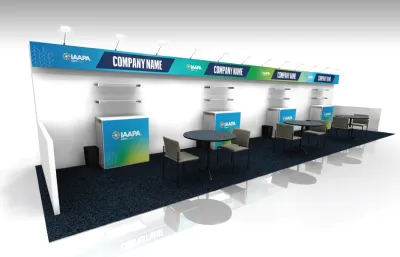 Turnkey Booth Package 10x40 with Shelves