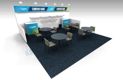 Turnkey Booth Package 20x20 with Shelves