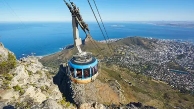 Gondola near Africa coastline