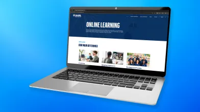 Learning Library on laptop