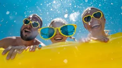 Family at Water Park