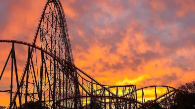 Titan roller coaster at Six Flags Over Texas. Credit Six Flags.