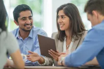 Man and women in a meeting