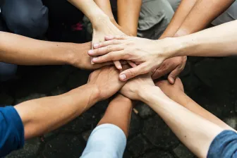 Group of hands together