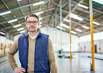 Manufacturer Staff in a warehouse