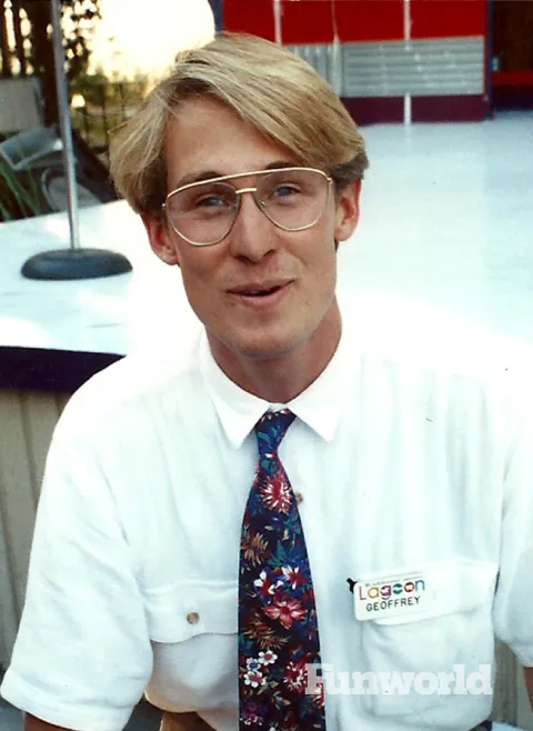 Geoff Thatcher as a young employee at Lagoon in 1991. Credit: Geoff Thatcher