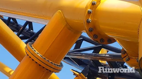 kennywood steel curtain roller coaster new support column