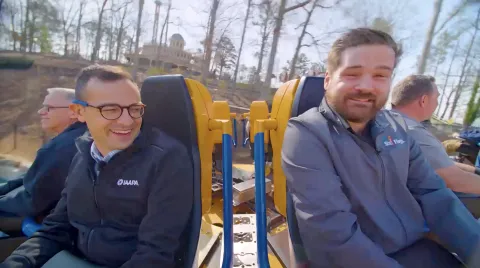 six flags over georgia gold rusher michael costello chris foshee